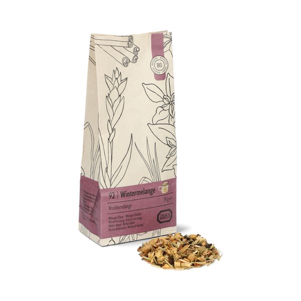 Wintermelange, kruidenmelange, zakje, biologisch, 75 gram