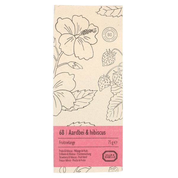 Fraise & hibiscus, biologique, mélange de fruits, sachet 75 g Fraise & hibiscus, biologique, mélange de fruits, sachet 75 g