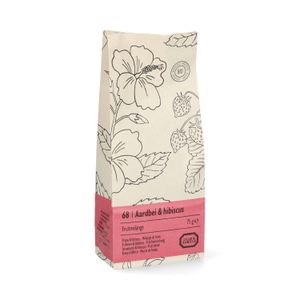 Aardbei hibiscus, biologisch, fruitmelange, zakje 75 gram
