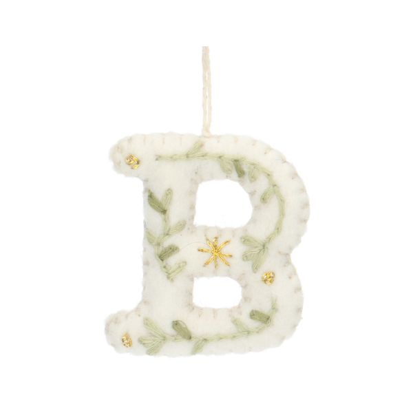 Christmas hanger, letter B, felt