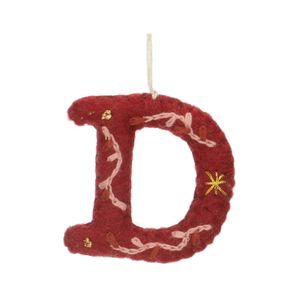 Christmas hanger, letter D, felt