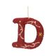 Christmas hanger, letter D, felt