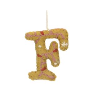 Christmas hanger, letter F, felt