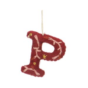 Christmas hanger, letter P, felt