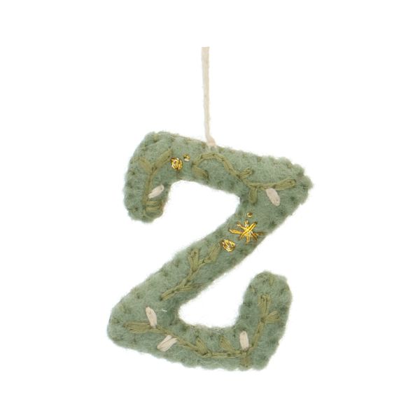 Christmas hanger, letter Z, felt