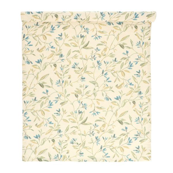 Chemin de table, coton bio GOTS, fleurs d'hiver, bleu, 50 x 145 cm Chemin de table, coton bio GOTS, fleurs d'hiver, bleu, 50 x 145 cm