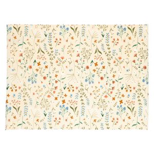 GOTS organic cotton placemat with meadow flower motif, 35 x 50 cm