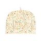 GOTS organic cotton tea cosy with meadow flower motif, 33 cm