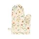 GOTS organic cotton toy oven glove with meadow flower motif