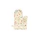 GOTS organic cotton toy oven glove with meadow flower motif