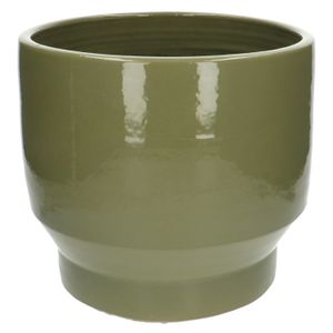 Sage green, earthenware flower pot 'Pato', Ø29 cm