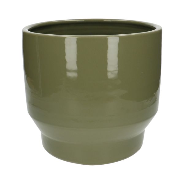 Bloempot 'Pato', aardewerk, saliegroen, Ø27 cm Bloempot 'Pato', aardewerk, saliegroen, Ø27 cm