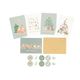 Set of 10 Christmas cards + envelopes, Christmas animals