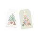 10 paper gift labels, Christmas animals