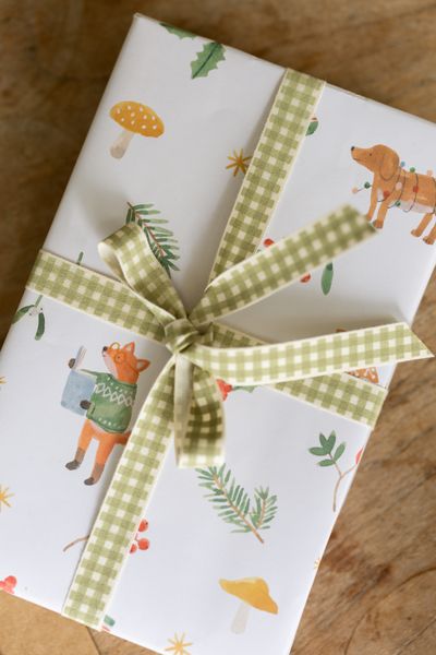 Wrapping paper, Christmas animals, 70 x 250 cm