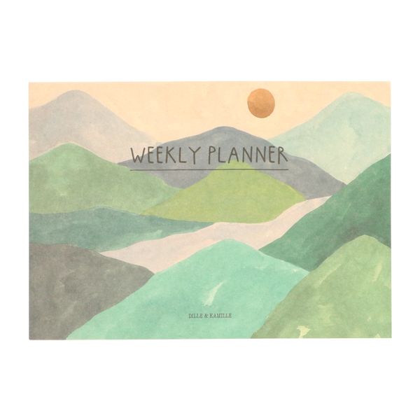 Weekplanner, boslandschap, A4, papier Weekplanner, boslandschap, A4, papier