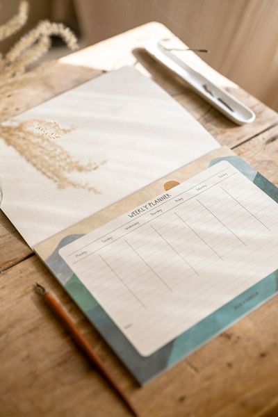 Weekplanner, boslandschap, A4, papier Weekplanner, boslandschap, A4, papier