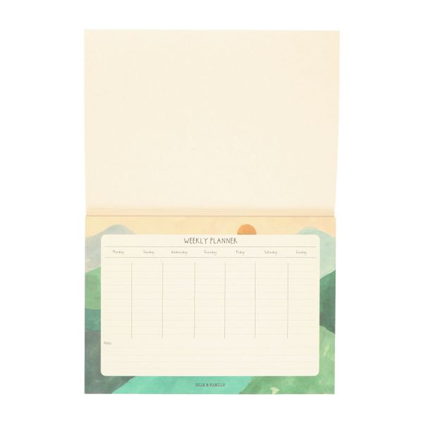 Weekplanner, boslandschap, A4, papier Weekplanner, boslandschap, A4, papier