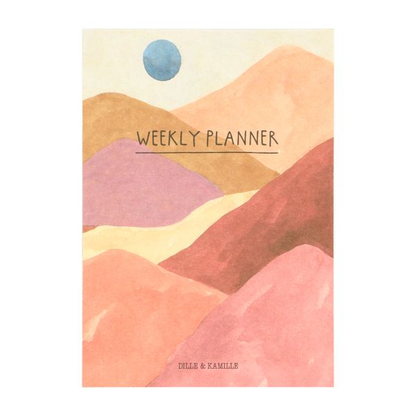 Week planner, desert landscape, A5, paper