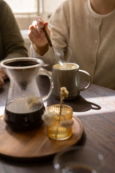 Cafetière + filtre, 600 ml, verre et inox