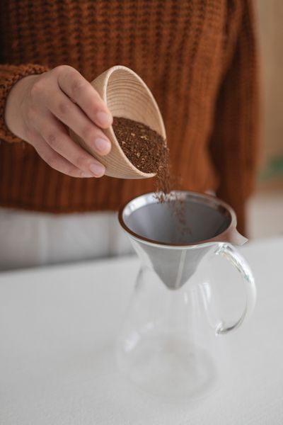 Cafetière + filtre, 600 ml, verre et inox