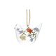 Glazen hanger, vogel, bloemen Glazen hanger, vogel, bloemen
