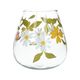 Vase, grand, verre, fleurs peintes à la main, Ø 18 x 17 cm Vase, grand, verre, fleurs peintes à la main, Ø 18 x 17 cm