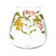 Vase, grand, verre, fleurs peintes à la main, Ø 18 x 17 cm Vase, grand, verre, fleurs peintes à la main, Ø 18 x 17 cm