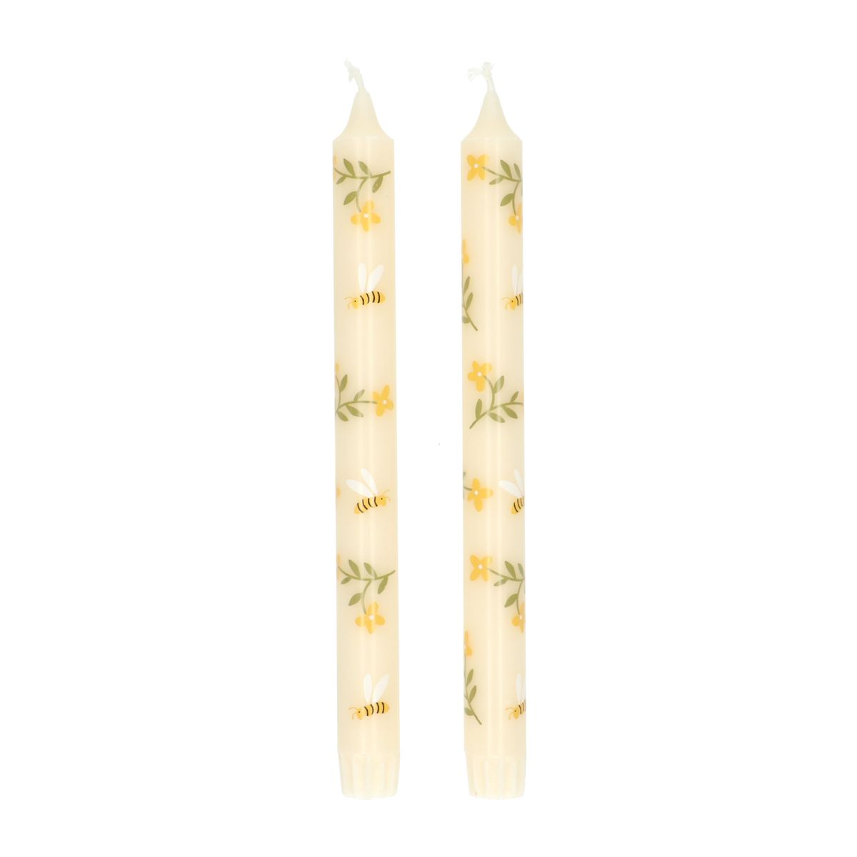 Hyoola Bougies De Table 25cm Jaunes - Pack 12 Grandes Bougies Rustiques Longue Durée 10H