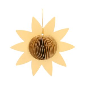 Hanger, zonnebloem, papier, honingraat, geel Hanger, zonnebloem, papier, honingraat, geel