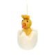 Easter decoration, chick in egg, felt, yellow/white