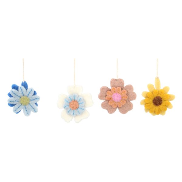 Bloemenhangers, vilt, set van 4 Bloemenhangers, vilt, set van 4