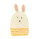 Crocheted egg cosy, cotton, rabbit, yellow