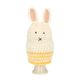 Crocheted egg cosy, cotton, rabbit, yellow