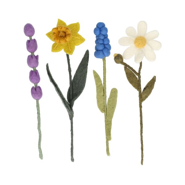 Blauw druifje, vilt, 22 cm