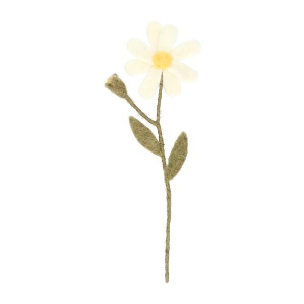 Branche, pâquerette, feutrine, 24 cm Branche, pâquerette, feutrine, 24 cm