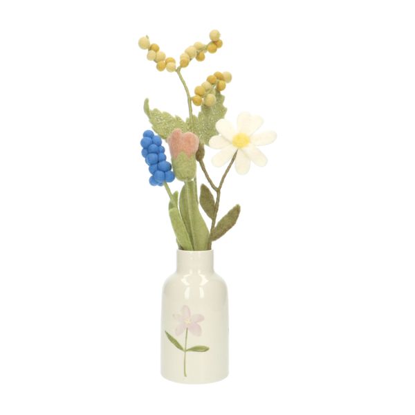 Branche, pâquerette, feutrine, 24 cm Branche, pâquerette, feutrine, 24 cm