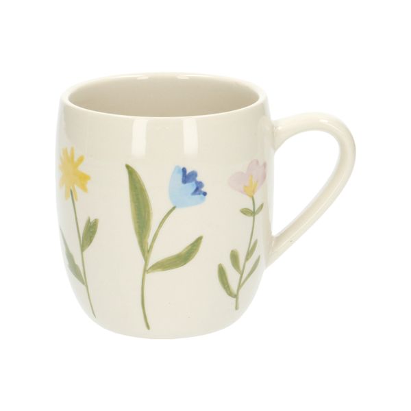 Mug, grès, fleurs sauvages, Ø 9,5 cm Mug, grès, fleurs sauvages, Ø 9,5 cm
