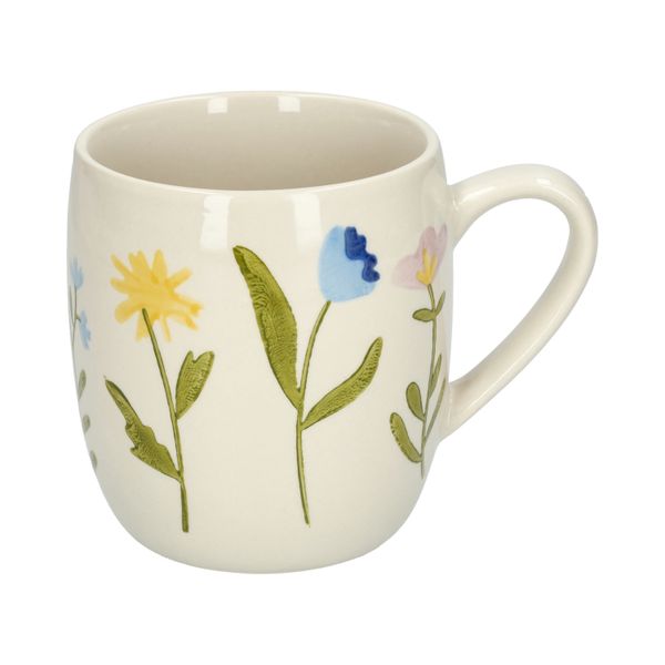 Theemok, steengoed, wilde bloemen,Ø 9,5 cm