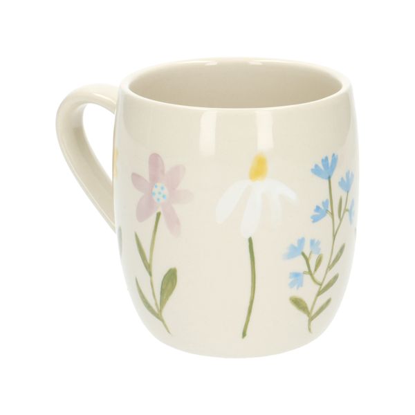 Mug, grès, fleurs sauvages, Ø 9,5 cm Mug, grès, fleurs sauvages, Ø 9,5 cm