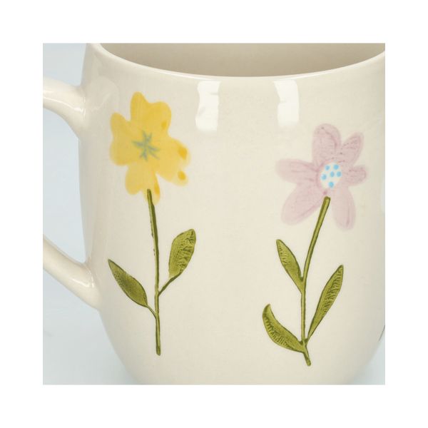 Mug, grès, fleurs sauvages, Ø 9,5 cm