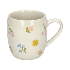 Theemok, steengoed, kleine bloemetjes, Ø 9,5 cm