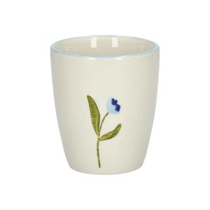Becher, Steingut, blaue Tulpe, Ø 7,5 cm Becher, Steingut, blaue Tulpe, Ø 7,5 cm