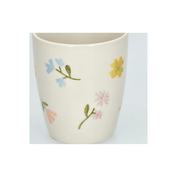 Tasse, grès, fleurs, Ø 7,5 cm