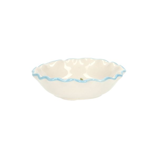 Plat, grès, tulipe bleue, Ø 9 cm Plat, grès, tulipe bleue, Ø 9 cm
