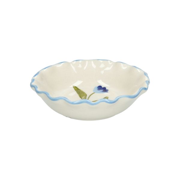 Schaaltje, steengoed, blauwe tulp, Ø 9 cm