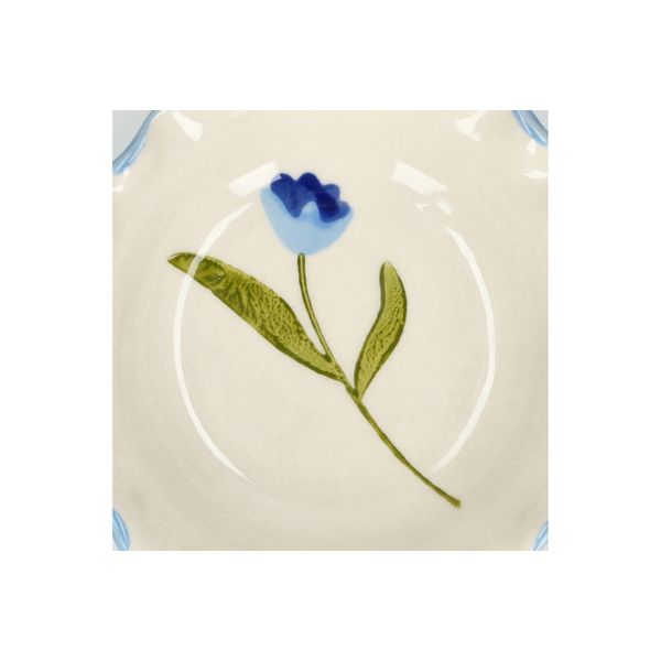 Schaaltje, steengoed, blauwe tulp, Ø 9 cm