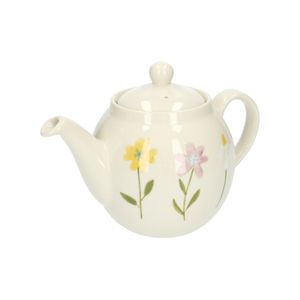 Teapot, stoneware, wildflowers, 1.3 litres