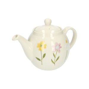 Theepot, steengoed, wilde bloemen, 1,3 liter Theepot, steengoed, wilde bloemen, 1,3 liter