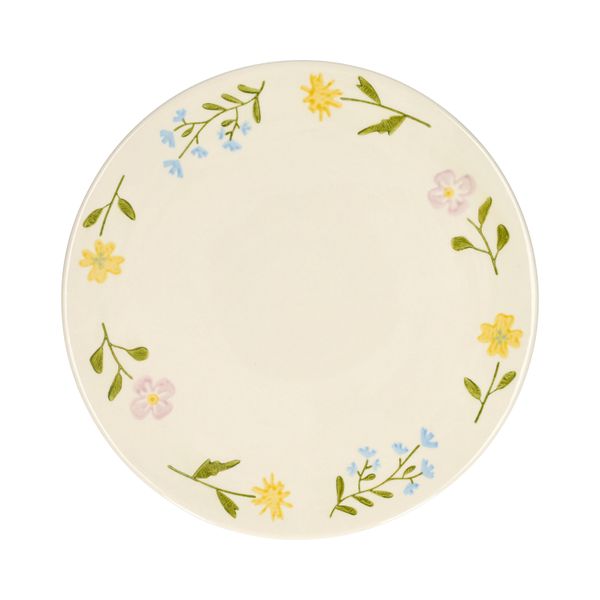 Plat à tarte, grès, fleurs sauvages, Ø 25 cm x 9,5 cm